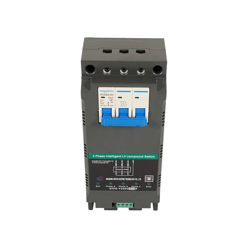 GYFK-Y250V Bồi thường pha MCB DZ47 ba pha Công tắc hợp chất điện áp thấp thông minh