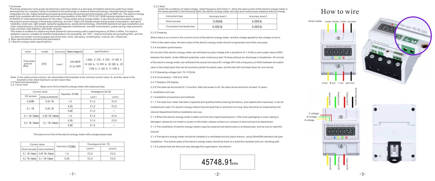 Gy4plcd Three Phase Four Wire 4p Lcd Electronic Energy Meter